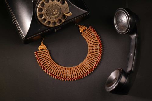 22kt bridal gold necklace at Popular Gold Mart Mangaluru